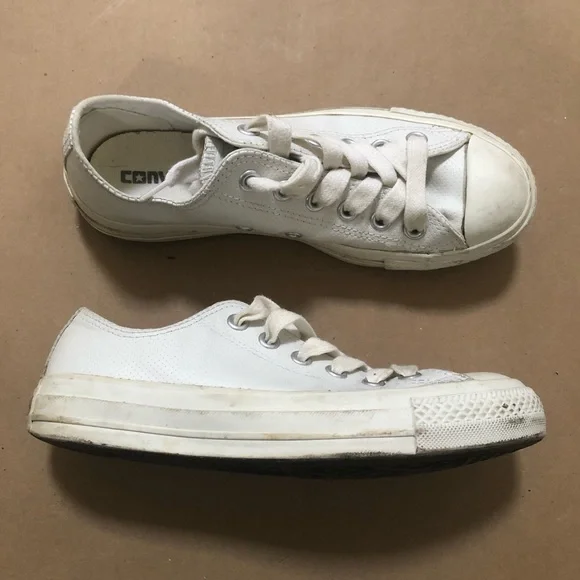 White Converse Sneakers - Picture 2 of 8